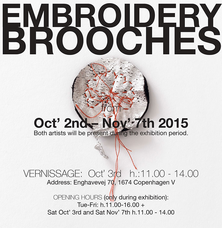 Embroidery Brooches by Camilla Prasch & Karina Noyons