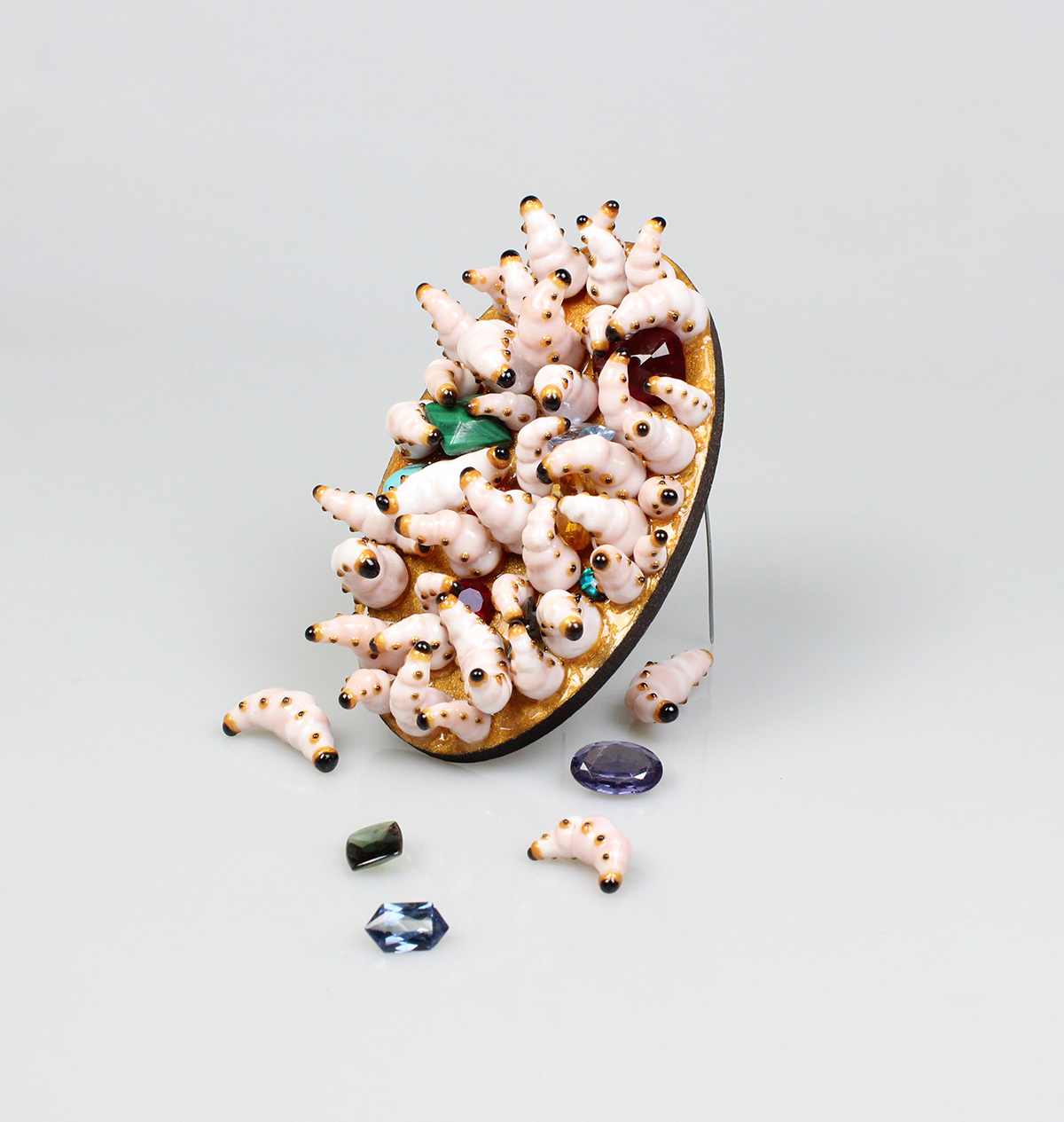 Traces and treasures left after being kissed by maggots