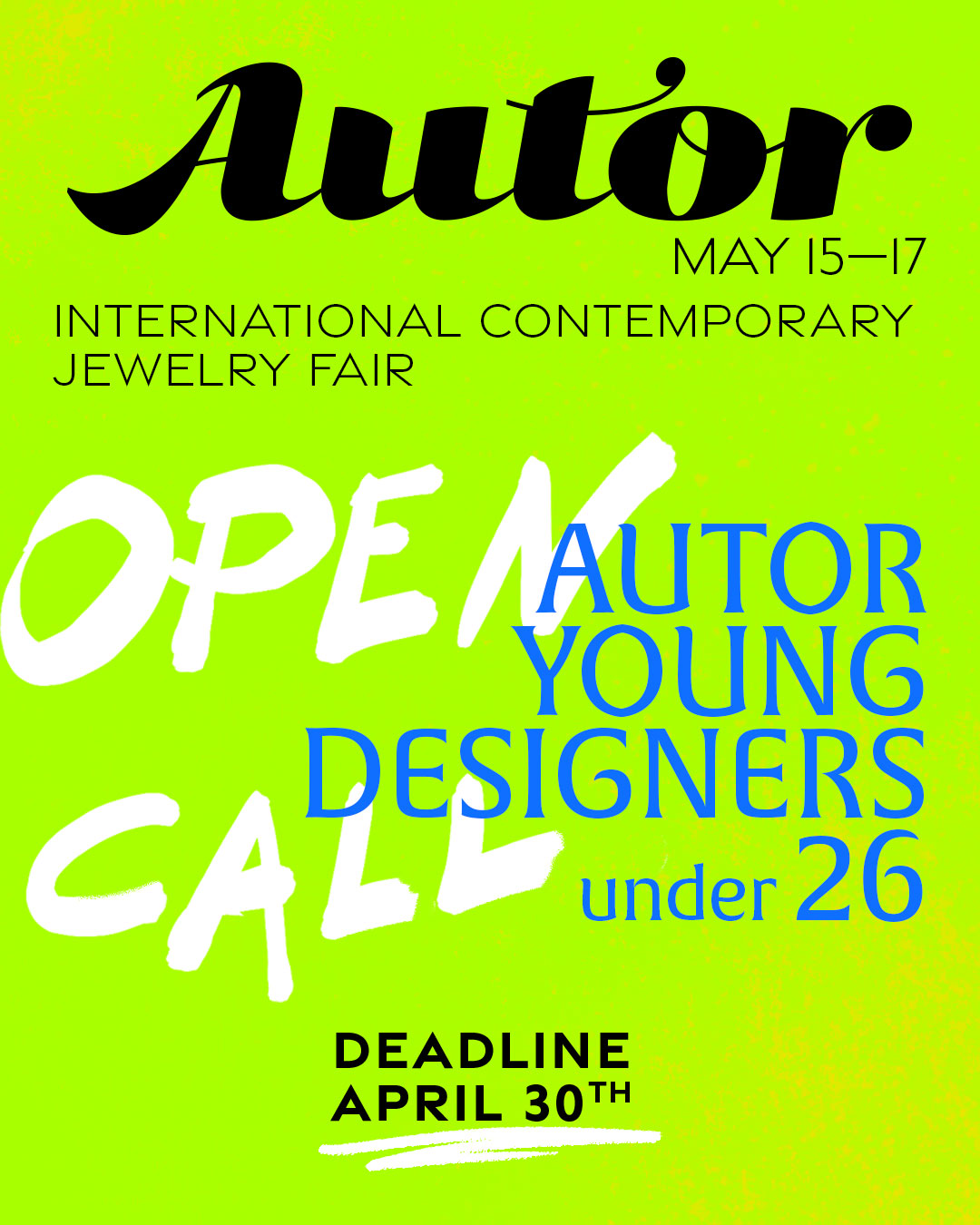Open Call for Young Designers at AUTOR