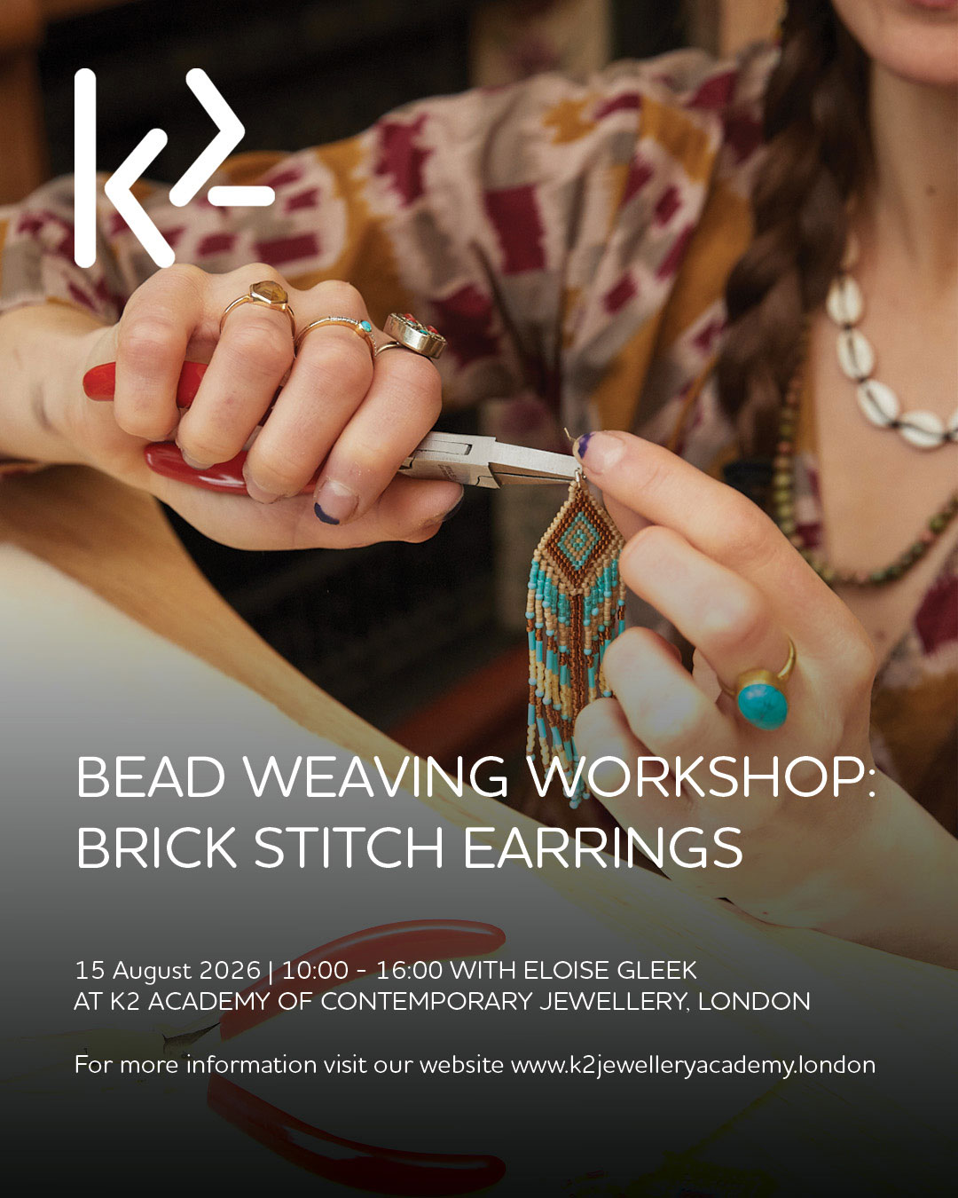 Bead Weaving Workshop: Brick Stitch Earrings with Eloïse Gleek