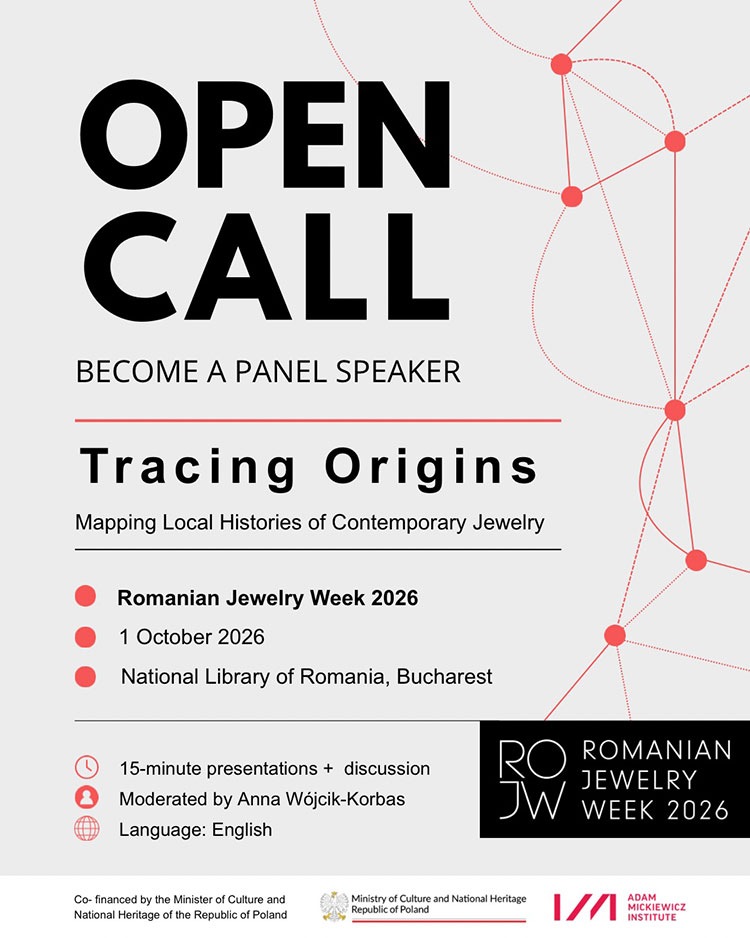 Open Call for Panel Speakers: Tracing Origins at Romanian Jewelry Week 2026