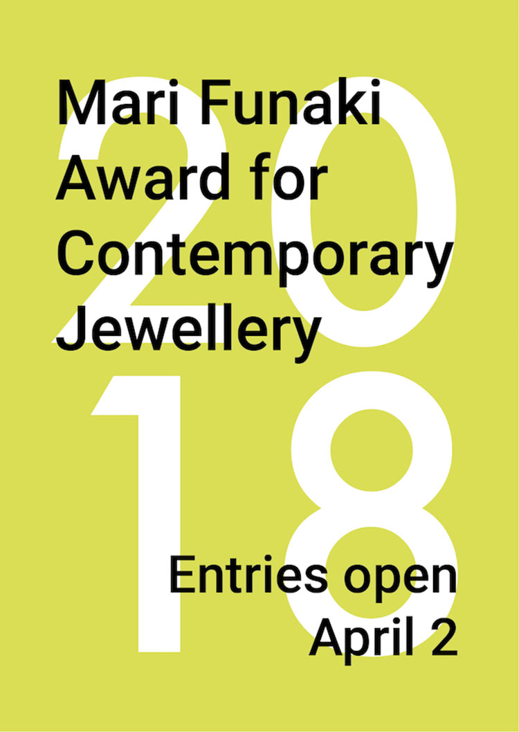 Mari Funaki Award for Contemporary Jewellery 2018. Call for applications