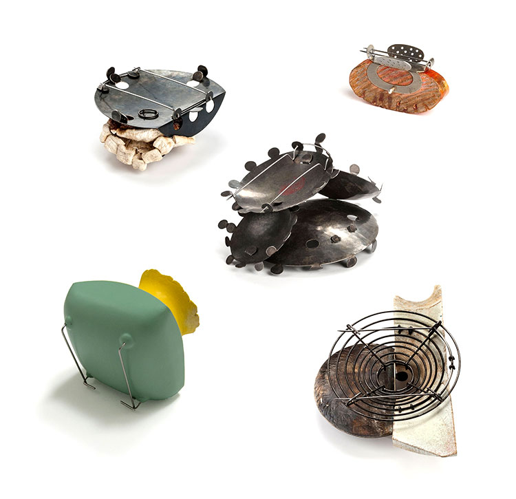 Two Sides - One Story. Pin mechanisms and brooch back design by Daniela Malev